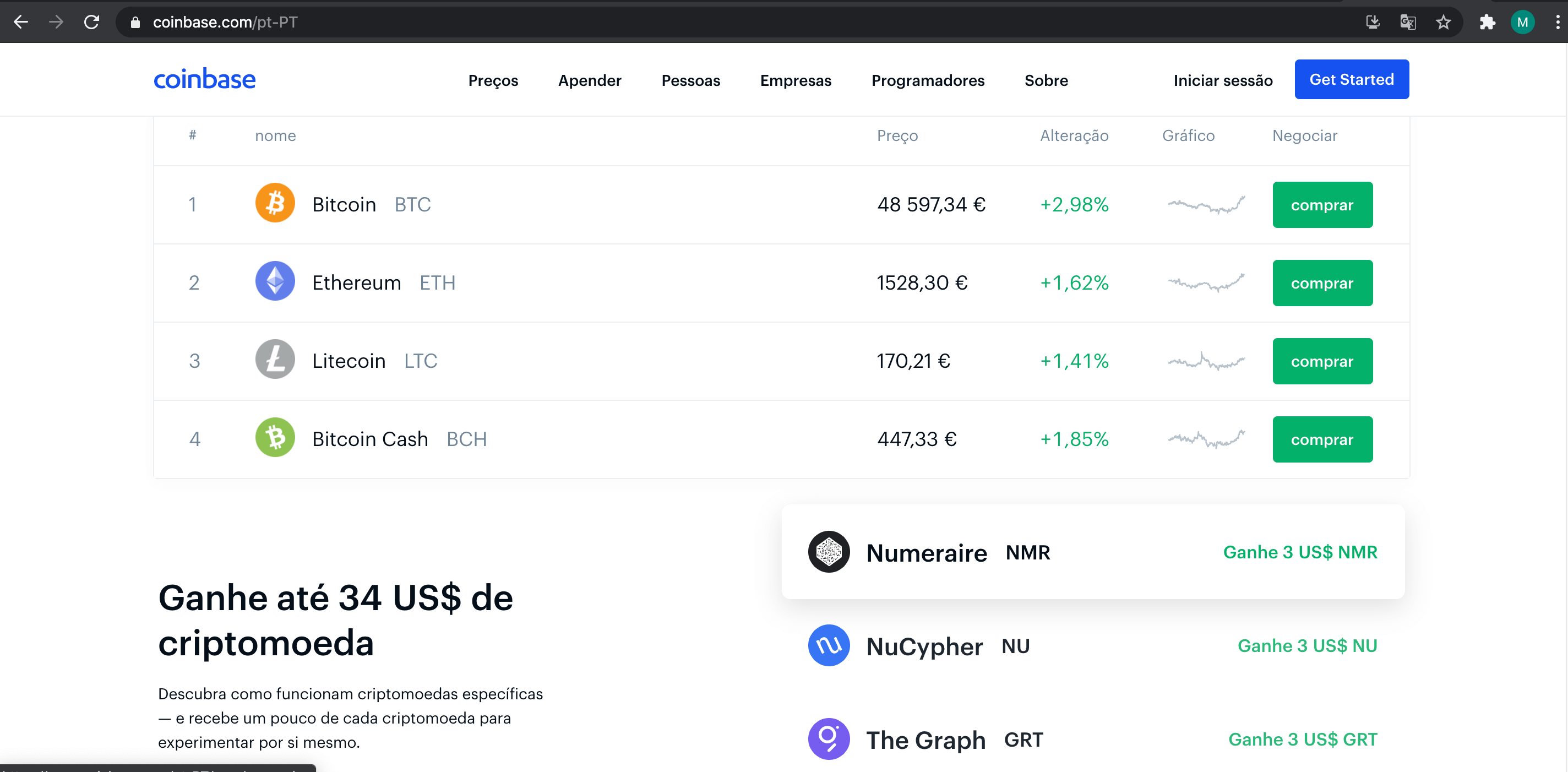 Corretora Coinbase